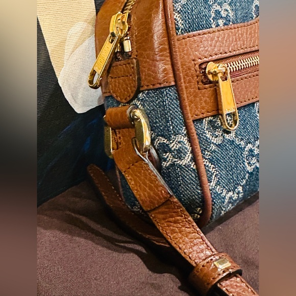 π₯ GUCCI GG DENIM OPHIDIA SHOULDER BAG FULL INCLUSION PRESTINE CONDITION - Picture 12 of 15